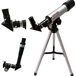 divinezon Land & Sky Telescope - Optical Glass & Metal Tube Refractor Telescope (90X Power) With Tripod & 2 Eyepieces Refracting Telescope image 2
