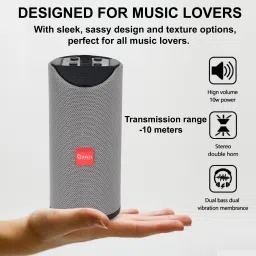 Runixx Wireless Bluetooth Speaker with Mobile Stand,Dj bass multimedia, 10 W Bluetooth Party Speaker image 3