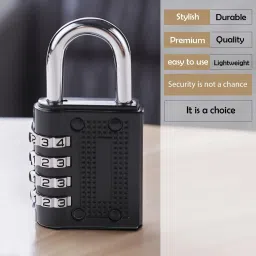 kelexx Small 4 Digit Combination Padlock Locks Lock image 3