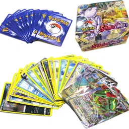 Poke-mon 42 Pcs SCARLET VIOLET Iron Metal Cards Vstar Vmax Cards-image-22