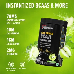 gnc AMP Gold Series BCAA Advanced- Vitamin B6, 7g BCAA, L-Glutamine & L-Citrulline BCAA image 5