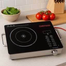 2200W Infrared Cooktop with Touch Panel, Crystal Glass and 4 Preset Cooking Mode Electric Cooking Heater-image-62