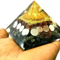 Pyrite Pyramid Original - Money Magnet Pyrite Pyramid Decorative Showpiece - 7 cm-image-2