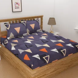 160 TC Cotton Double Abstract Flat Bedsheet-picture-12