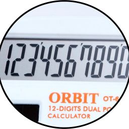 villy Orbit OT-612 CHECK & CORRECT Orange BasicCalculator image 4