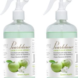 Sanitizer Spray (Green Apple) | Aloe & Neem | Paraben Free 500 ml Hand Sanitizer-image-4