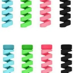 RingTel 8 pcs Cable Protector Soft Spiral Saver for Lightning Charger Cable Protector-image-49