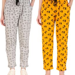 Pack of 2 Women Printed Multicolor Track Pants-image-75