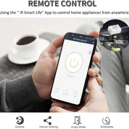 IFITech 10A WiFi Smart Switch DIY Module for Smart Home Automation Solution | No Hub Required | Compatible with , Google Home and IFTTT | Timer Controller (White) Smart Switch image 3
