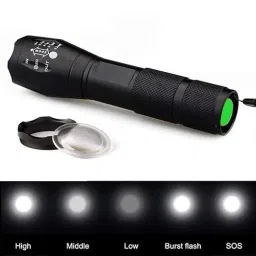 Flashlight With 5 Modes, Handheld Mini Torch Sports,1 Piece,Aluminum,2000 Lumen Torch-image-2