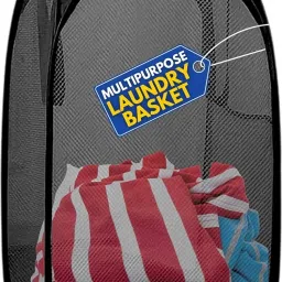 65 L Black Laundry Basket-image-24
