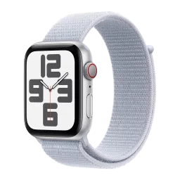 Apple Watch SE GPS+Cellular with Blue Cloud Sport Loop (44mm Retina LTPO OLED Display, Silver Aluminium Case)-picture-42