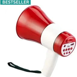 Handheld (Megaphone with Recorder) (Bhopu Talk Record Play) & Siren MusicRI354 Handheld (Megaphone with Recorder) Siren Music Loud Speaker for AnnouncingRI354 Outdoor, Indoor PA System-11