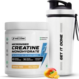 Micronised Creatine Monohydrate + Steel Shaker | Trustified Certified Creatine-24