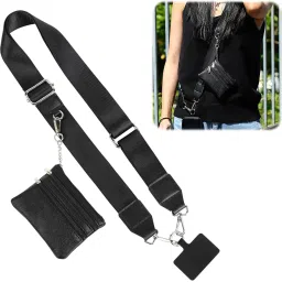 Venzina Versatile Phone Strap with PU Utility Zipper Bag Strap-27