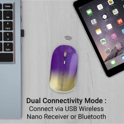 ZEBRONICS Poise Wireless Ambidextrous Optical Mouse Rechargeable Wireless Mouse ,1600DPI, Silent Ergonomic, 4 Buttonswith Bluetooth image 2