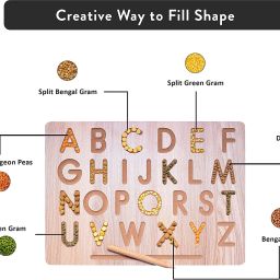 blue seed Learning Educational Alphabet Board Toys AtoZ Practicing Tracing Board Slate image 2