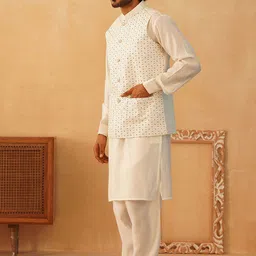 Jompers Men Regular Chikankari Kurta with Pyjamas-picture-12