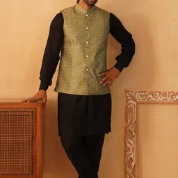 Jompers Men Regular Chikankari Kurta with Churidar-image-74