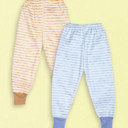 V-Mart Infants Pack Of 2 Striped Cotton Lounge Joggers-picture-19