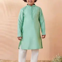 Manyavar Boys Kurta With Pyjamas-image-8