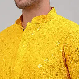 Jompers Ethnic Motif Embroidered Sequinned Kurta with Pyjamas image 2