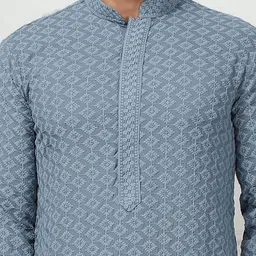 Anouk Men Embroidered Regular Sequinned Kurta with Pyjamas image 2
