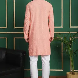Anouk Embroidered Regular Thread Work Kurta With Pyjamas image 5