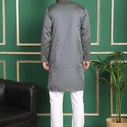 Anouk Mandarin Collar Regular Kurta With Pyjamas image 5
