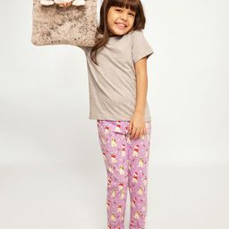 frangipani Girls Grey & White T-shirt with Pyjamas-picture-24