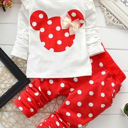 Bold N Elegant Girls Minnie Mouse Printed Pure Cotton T-shirt with Pyjamas-image-51