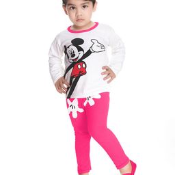BAESD Boys Mickey Mouse Printed T-shirt with Pyjamas-image-75