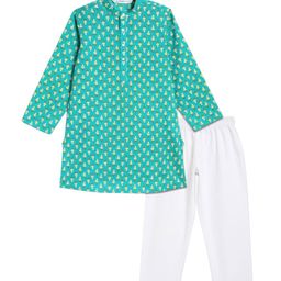 Campana Boys Paisley Printed Regular Pure Cotton Kurta with Pyjamas-23
