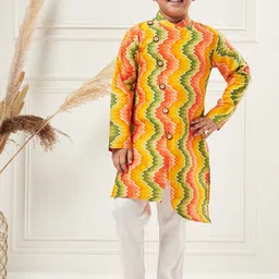 Stylo Bug Boys Striped Regular Pure Cotton Kurta with Pyjamas-45