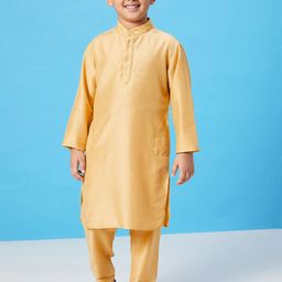 Stylo Bug Boys Yellow Kurta with Pyjamas-image-20