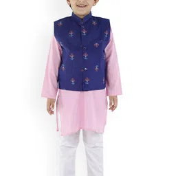 BAESD Boys Regular Thread Work Kurta with Pyjamas-7