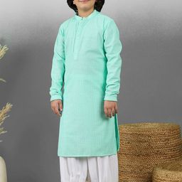 YK Boys Embroidered Regular Chikankari Kurta with Pyjamas-picture-26