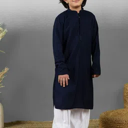 YK Boys Embroidered Regular Chikankari Kurta with Pyjamas-picture-55