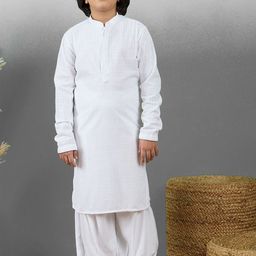 YK Boys Embroidered Regular Chikankari Kurta with Pyjamas-picture-44