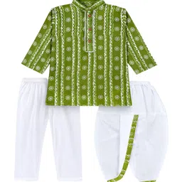 BAESD Boys Ethnic Motifs Printed Regular Kurta with Pyjamas-6