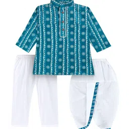 BAESD Boys Ethnic Motifs Printed Regular Kurta with Pyjamas-5