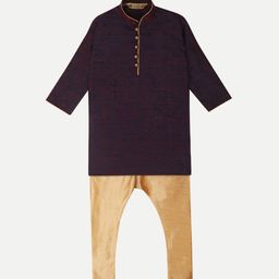 Pro-Ethic STYLE DEVELOPER Boys Navy Blue Kurta with Pyjamas-22