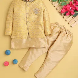 Jeetethnics Boys Ethnic Motifs Printed Straight Kurta With Pyjama & Jacket-31