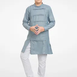 BAESD Boys Pleated Kurta with Pyjamas-picture-27