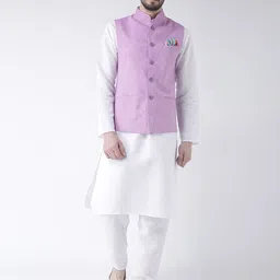 hangup plus Men Kurta with Pyjamas & Nehru Jacket-picture-4