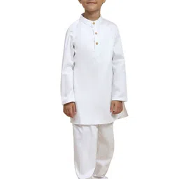BAESD Boys Mandarin Collar Linen Straight Kurta With Pyjama-picture-38