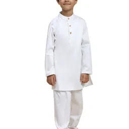 BAESD Boys Band Collar Straight Linen Kurta With Pyjamas-picture-22