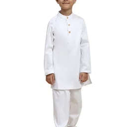 BAESD Boys Mandarin Collar Linen Straight Kurta With Pyjama-picture-42