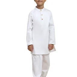 BAESD Boys Band Collar Linen Straight Kurta with Pyjama-picture-44