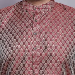 SOJANYA PLUS Plus Size Woven Design Kurta With Pyjamas & Nehru Jacket image 4